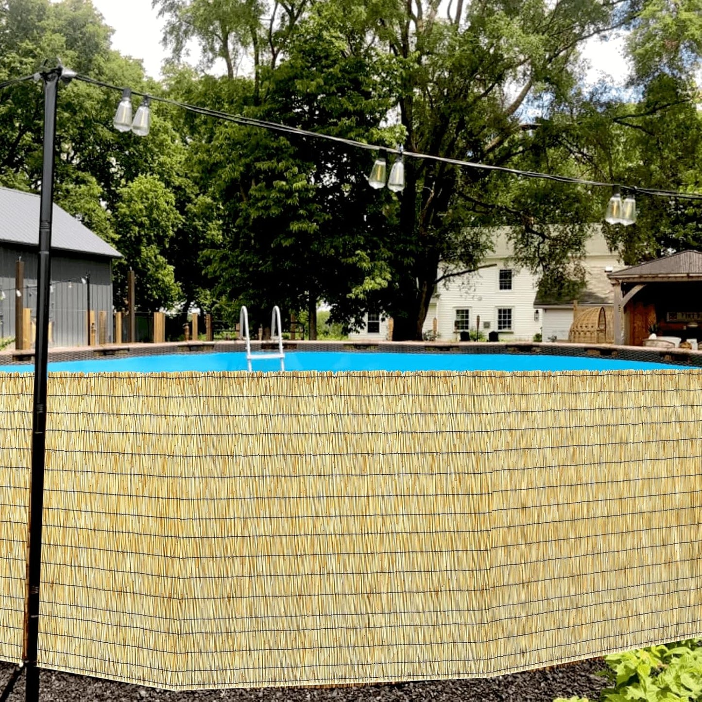 Bamboo Reed Fencing, Natural Bamboo Screens Outdoor for Patio, Decorative Balcony Privacy Screen Reed Fence Rolls Curtains for Garden Backyard, 3 x 10 FT