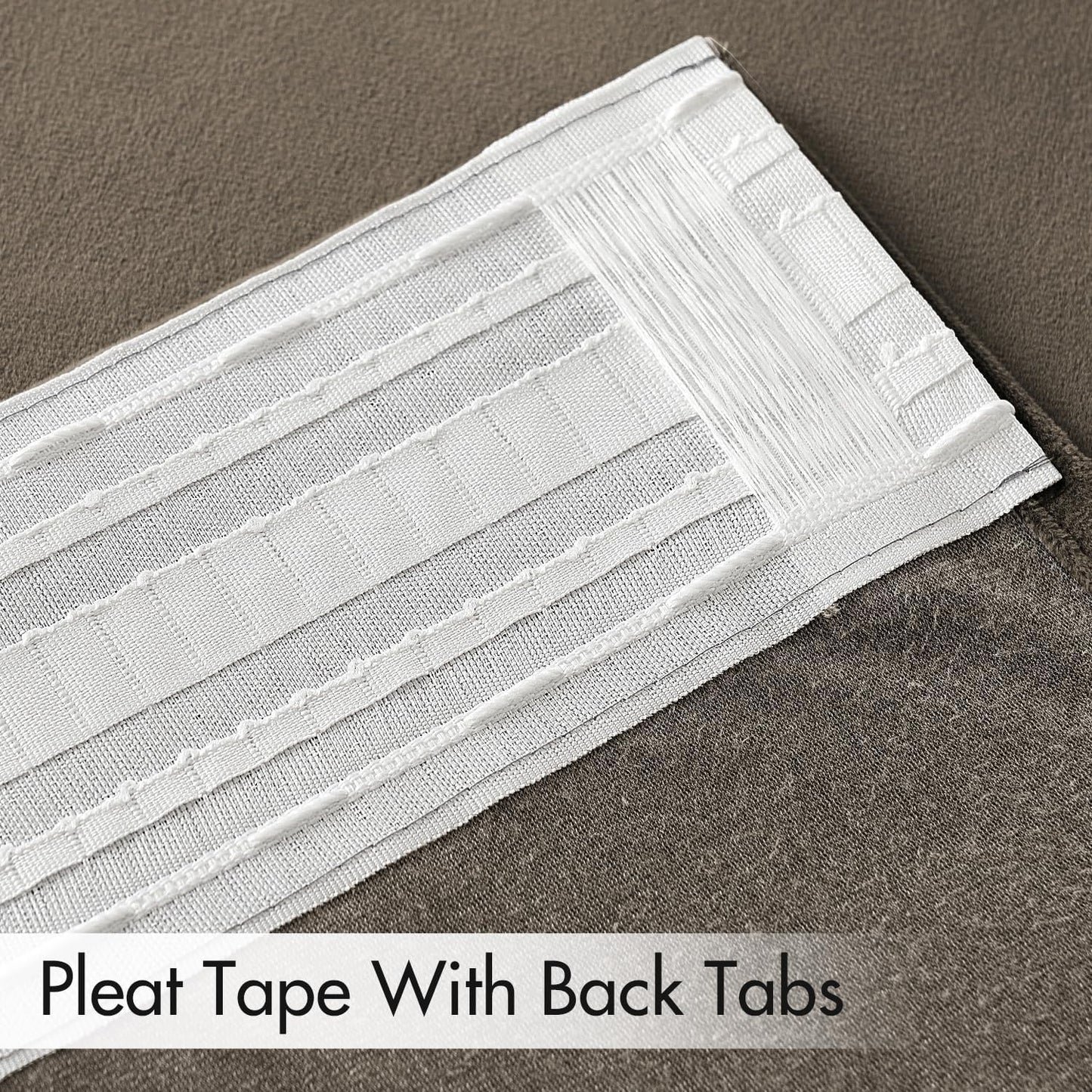 MIULEE Taupe Velvet Curtains 96 inches 2 Panels - Luxury Room Darkening Window Drapes for Bedroom Living Room Thermal Insulated Super Soft Blackout, Back Tab Rod Pocket Pinch Pleated, W52 x L96