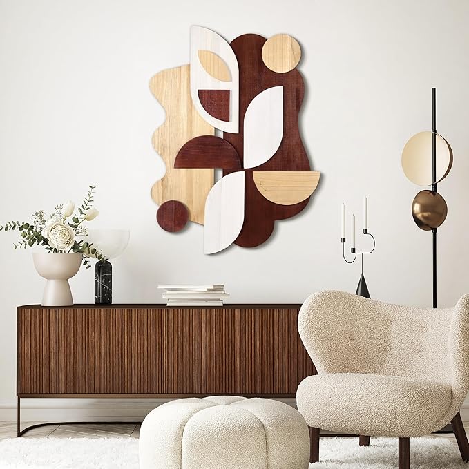 Empire Art Direct "Sands Serenade I" Handmade Dimensional Solid Paulownia Wood Abstracts Wall Art, Ready to Hang, Living Room, Bedroom & Office, 40" x 30"x 1.42"