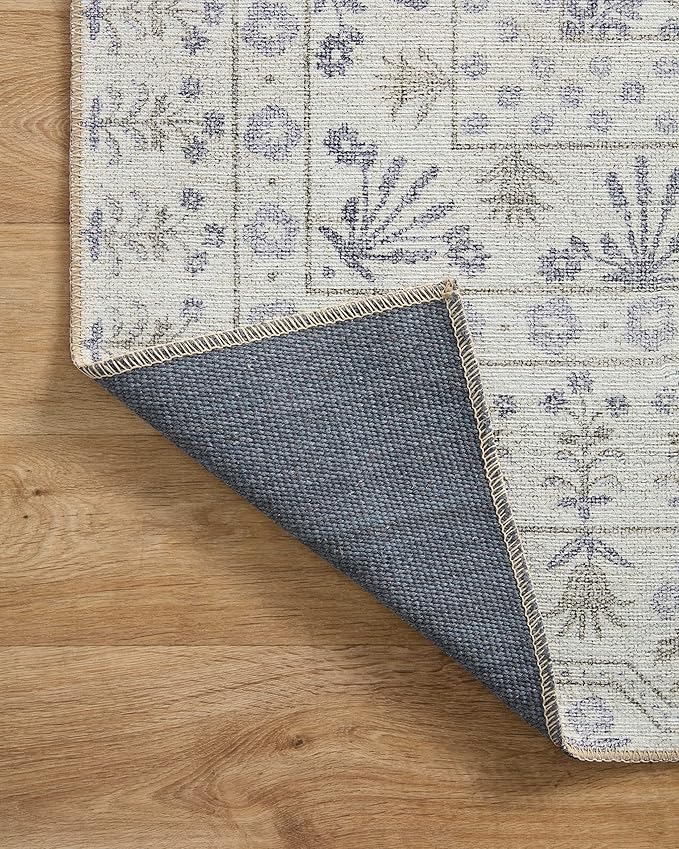 Loloi Rifle Paper Co. Maison Collection MAO-03 Rosette Ivory 5'-0" x 7'-6", .19" Pile Height, Area Rug