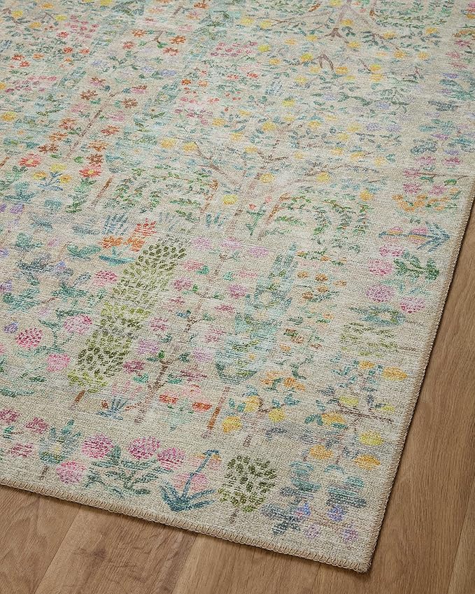 Loloi Rifle Paper Co. Maison Collection MAO-07 Khaki 5'-0" x 7'-6", .19" Pile Height, Area Rug