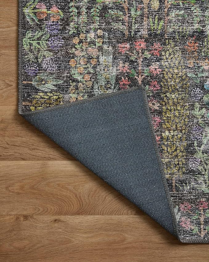 Loloi Rifle Paper Co. Maison Collection MAO-07 Charcoal 8'-4" x 11'-6", .19" Pile Height, Area Rug