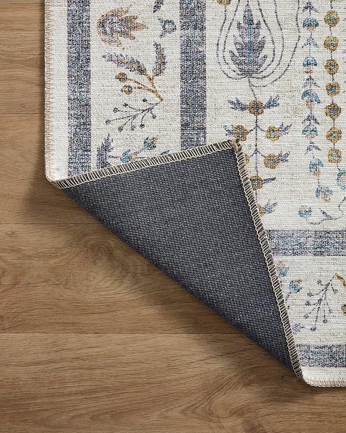 Loloi Rifle Paper Co. Maison Collection MAO-05 Wisteria Cream 2'-6" x 9'-6", .19" Pile Height, Runner Rug