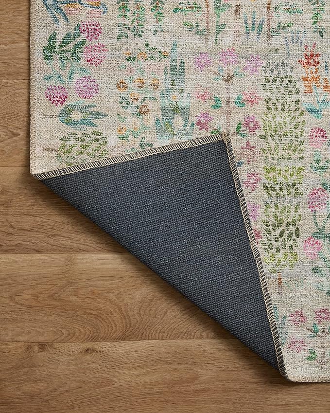 Loloi Rifle Paper Co. Maison Collection MAO-07 Khaki 2'-6" x 7'-6", .19" Pile Height, Runner Rug