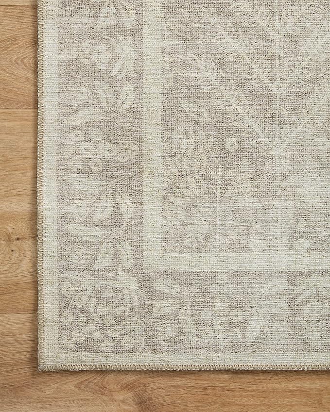 Loloi Rifle Paper Co. Maison Collection MAO-02 Bough Natural 5'-0" x 5'-0", .19" Pile Height, Round Area Rug