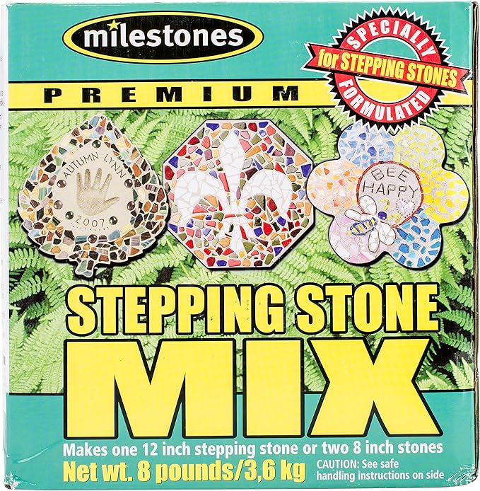 Midwest Products Co. Milestones Premium Stepping Stone Cement Mix 8 Pound Box for Stepping Stone Kits - 903-16102