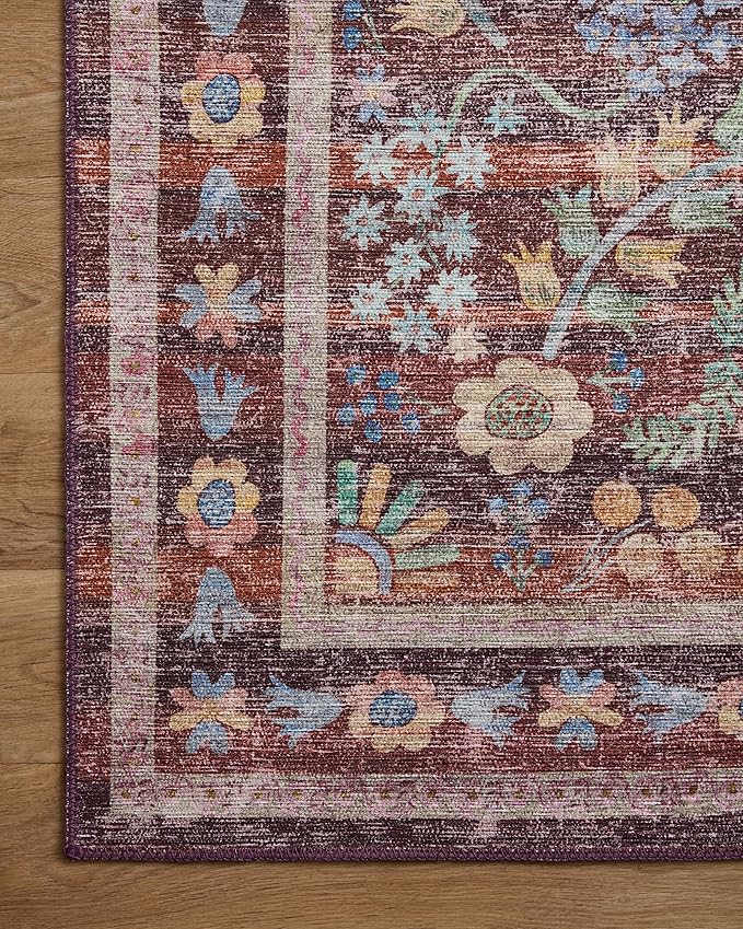 Loloi Rifle Paper Co. Maison Collection MAO-06 Red 3'-9" x 5'-6", .19" Pile Height, Accent Rug